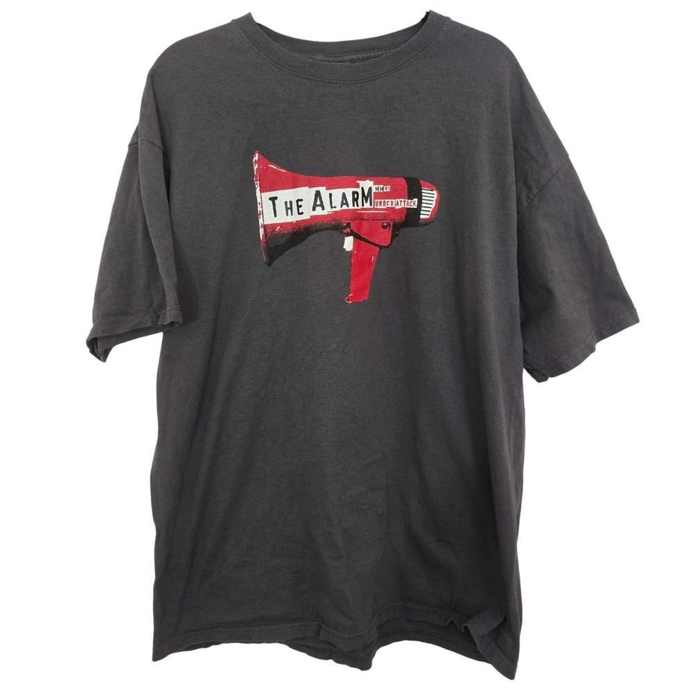 Vintage 2006 The Alarm Under Attack‎ Tour T Shirt XL Saturday Gigs Megaphone Y2K